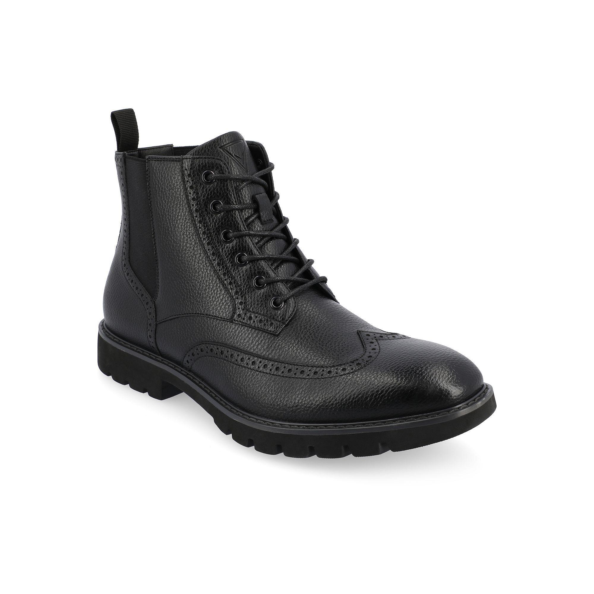 VANCE Bowman Tru Comfort Foam Men's Wingtip Ankle Boots, Size: 10.5, Black Product Image
