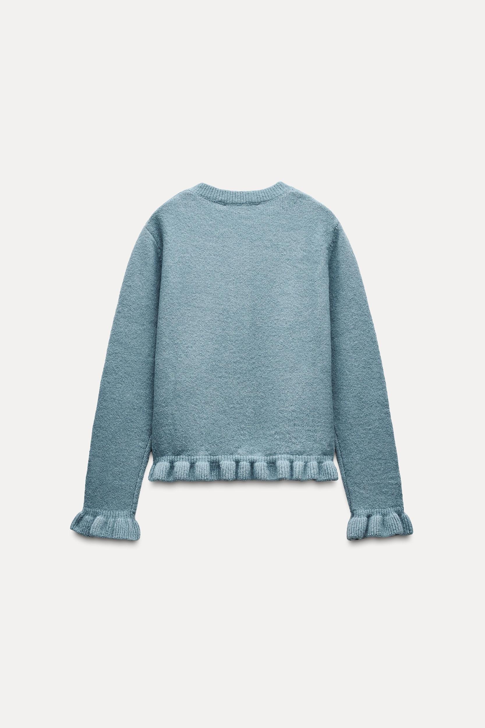 RUFFLED KNIT CARDIGAN Product Image