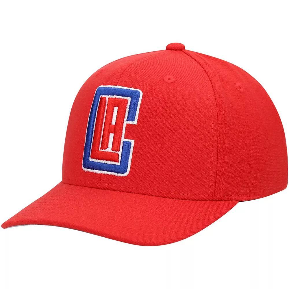 Men's Mitchell & Ness Red LA Clippers Ground Stretch Snapback Hat Product Image