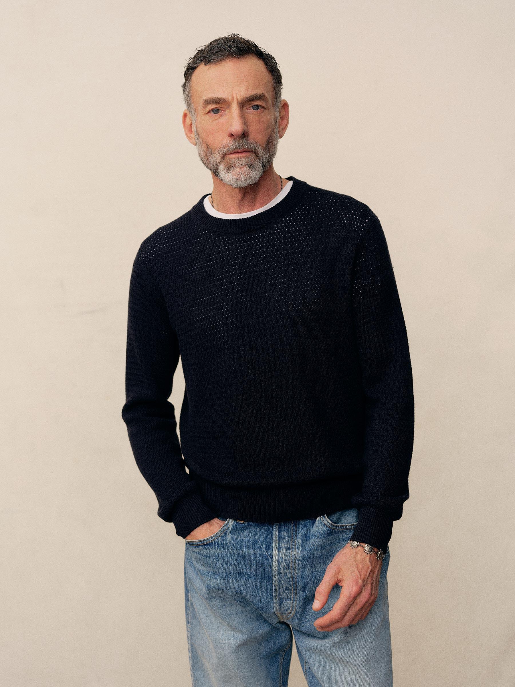 Mens Fine Wool Jumper Product Image