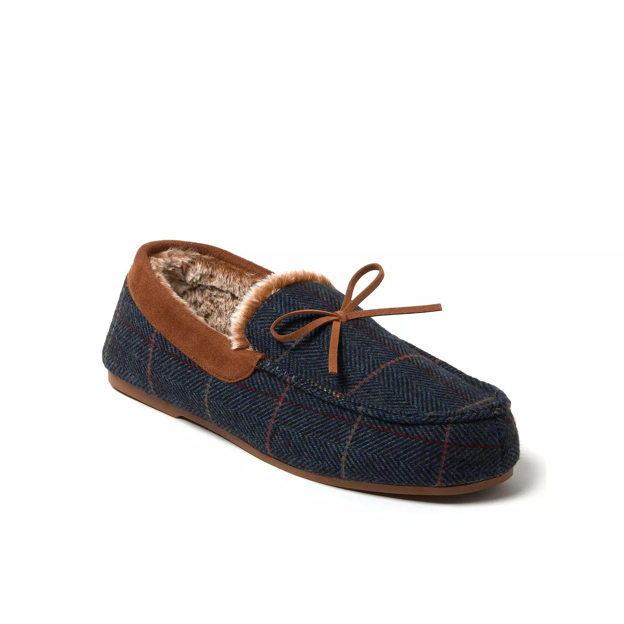 Dearfoams Atlas Men's Plaid Driving Moccasins, Size: Medium, Brown Product Image
