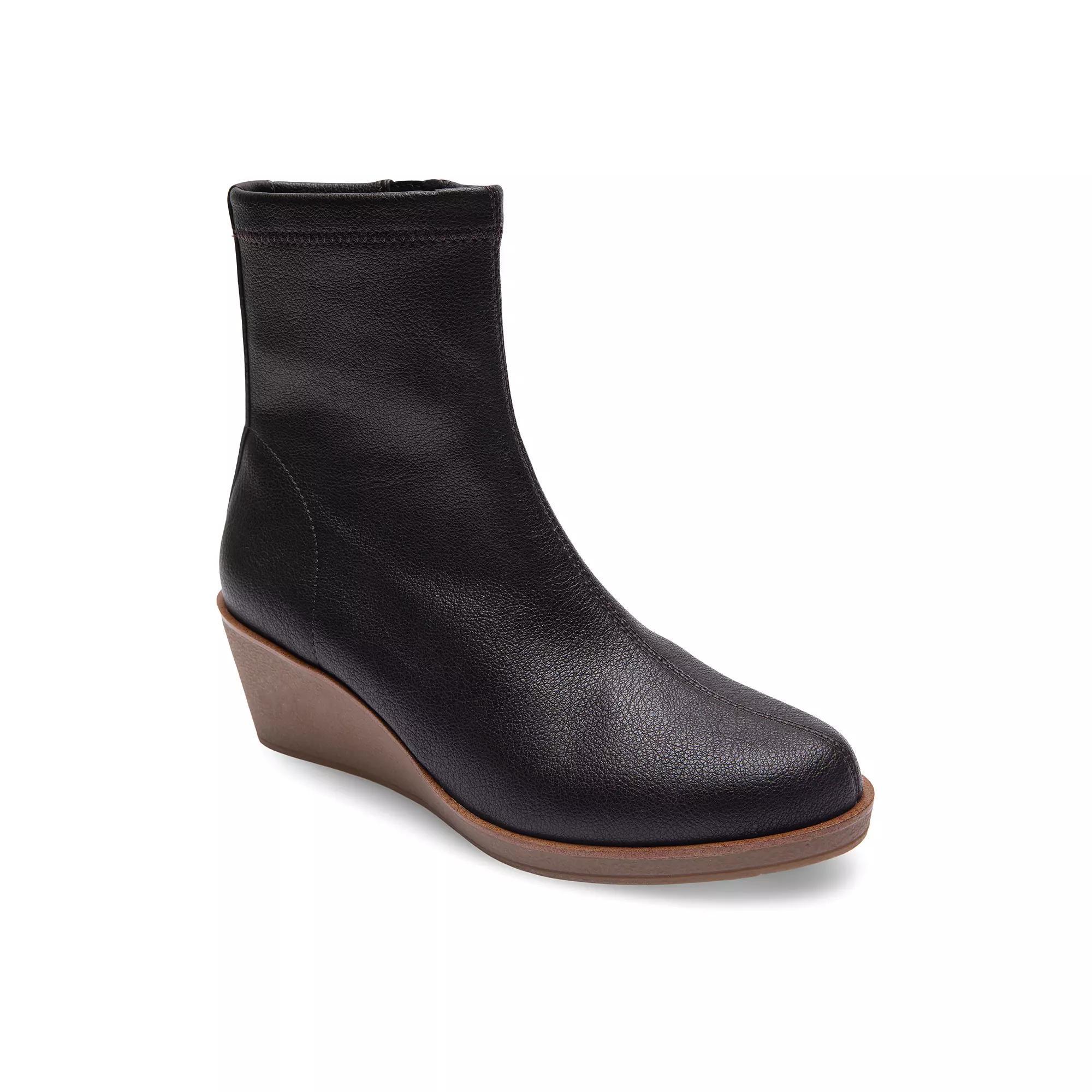 Aerosoles Binnie Women's Wedge Ankle Boots, Size: 9, Java Stretch Pebbled Product Image
