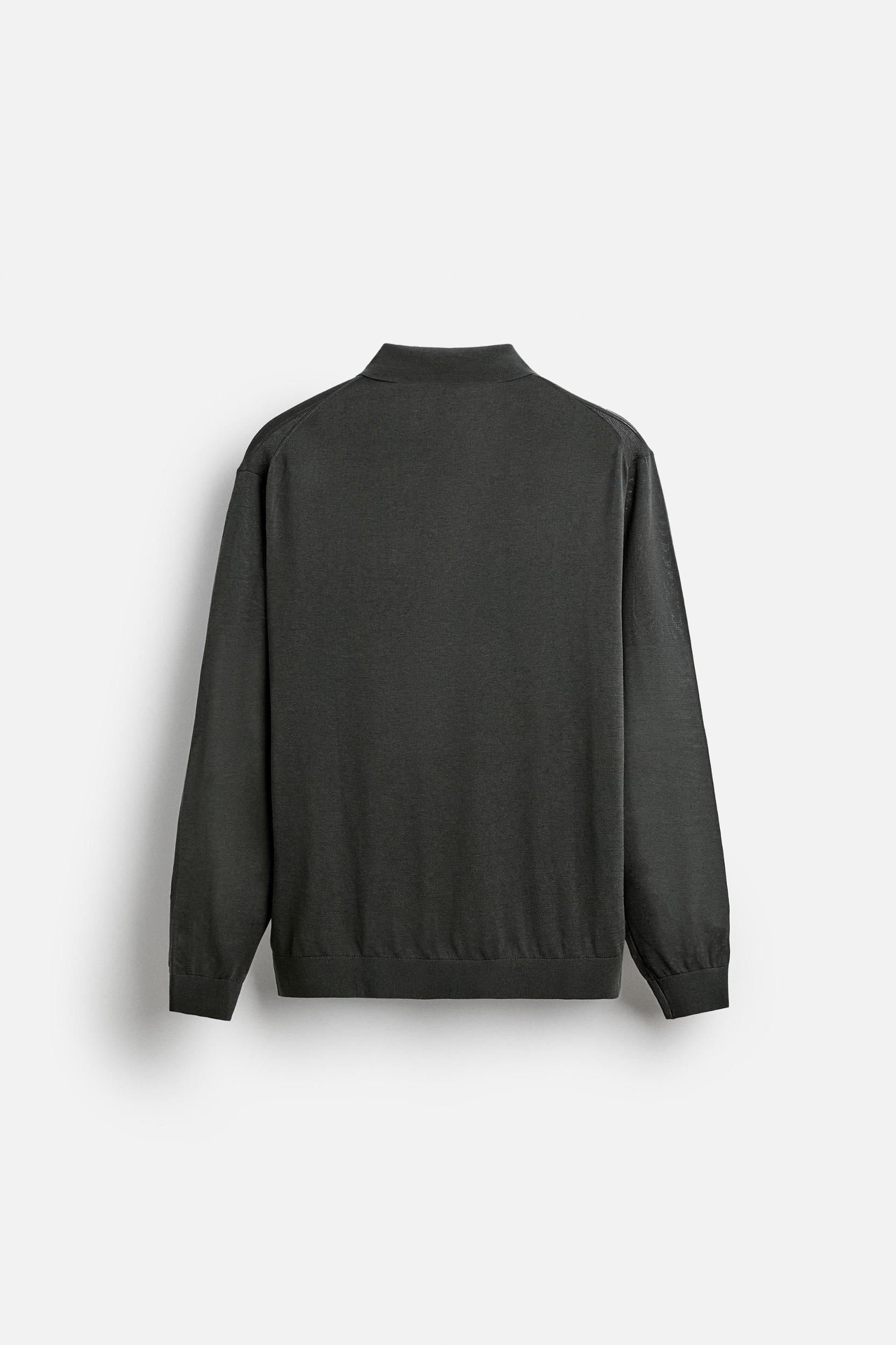 COTTON - SILK BLEND KNIT POLO Product Image