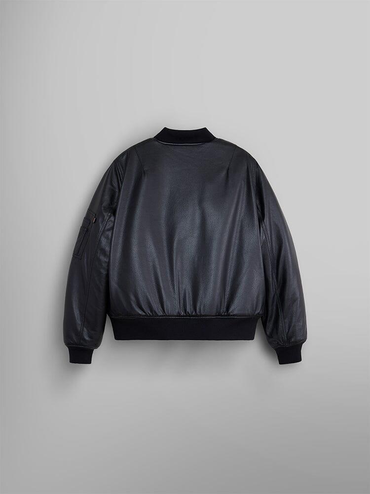 WOMEN'S REVERSIBLE FAUX LEATHER MA-1 BOMBER JACKET - CHOCOLATE / S Product Image