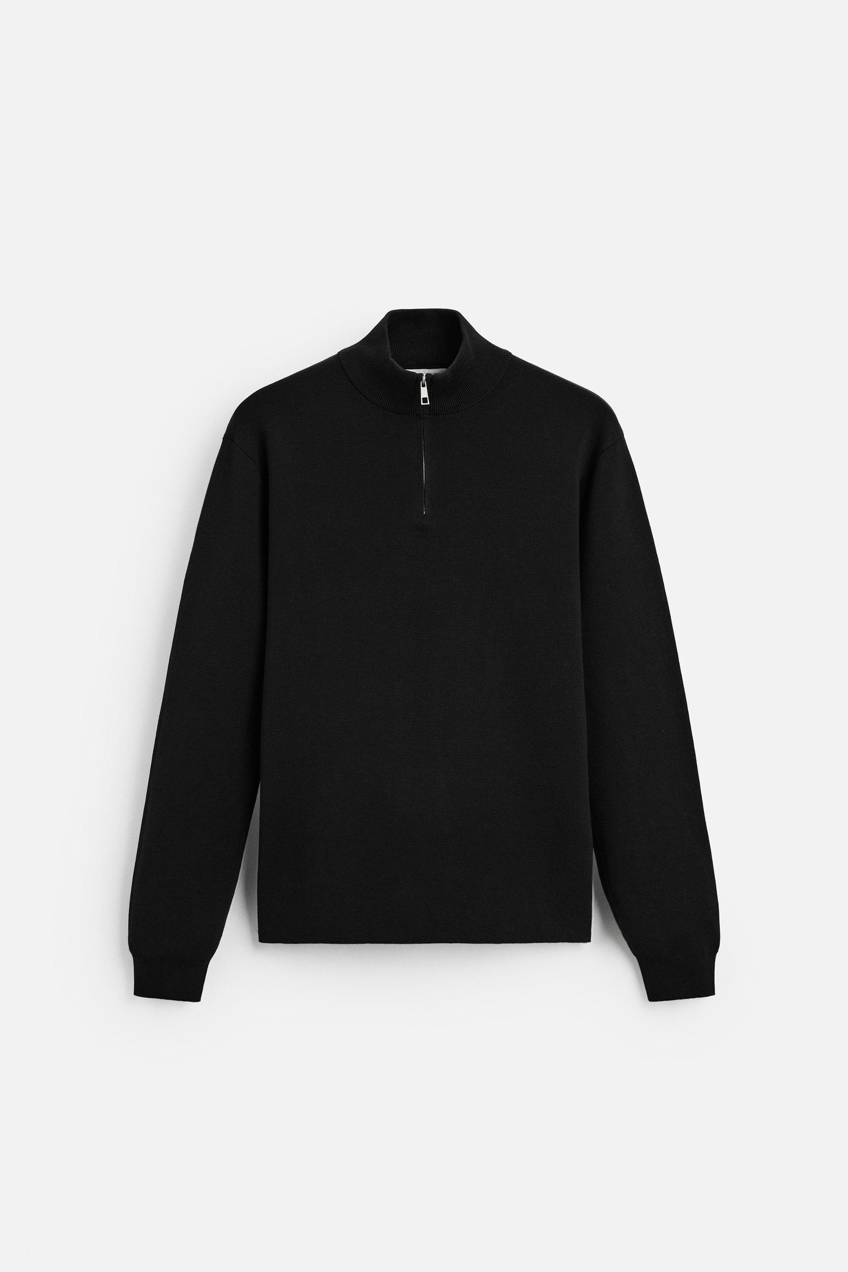COTTON QUARTER-ZIP SWEATER Product Image