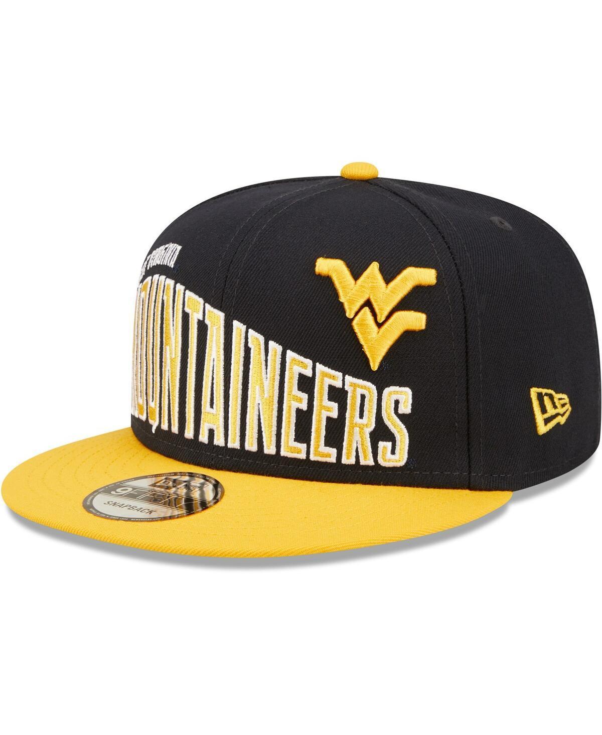 Men's New Era Navy West Virginia Mountaineers Two-Tone Vintage Wave 9FIFTY Snapback Hat, Blue Product Image