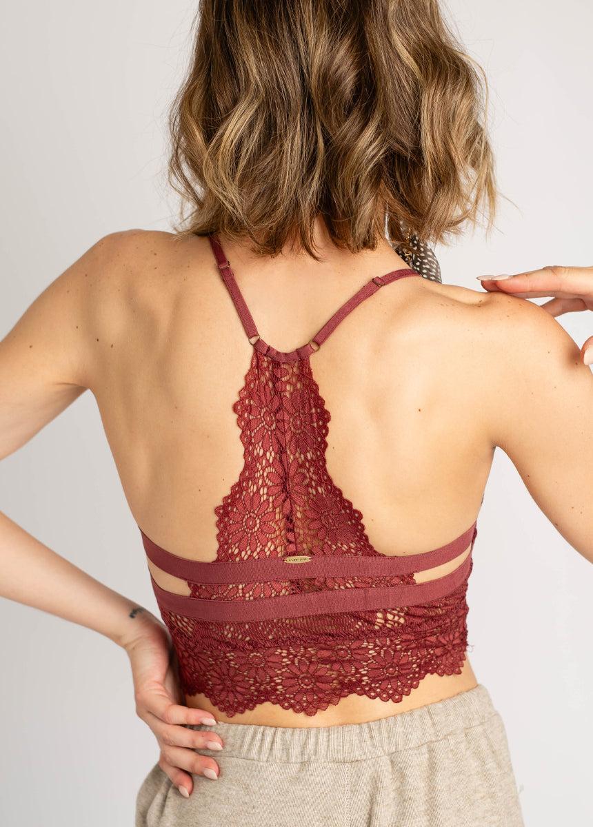Amaya Bralette in Oxblood Female Product Image