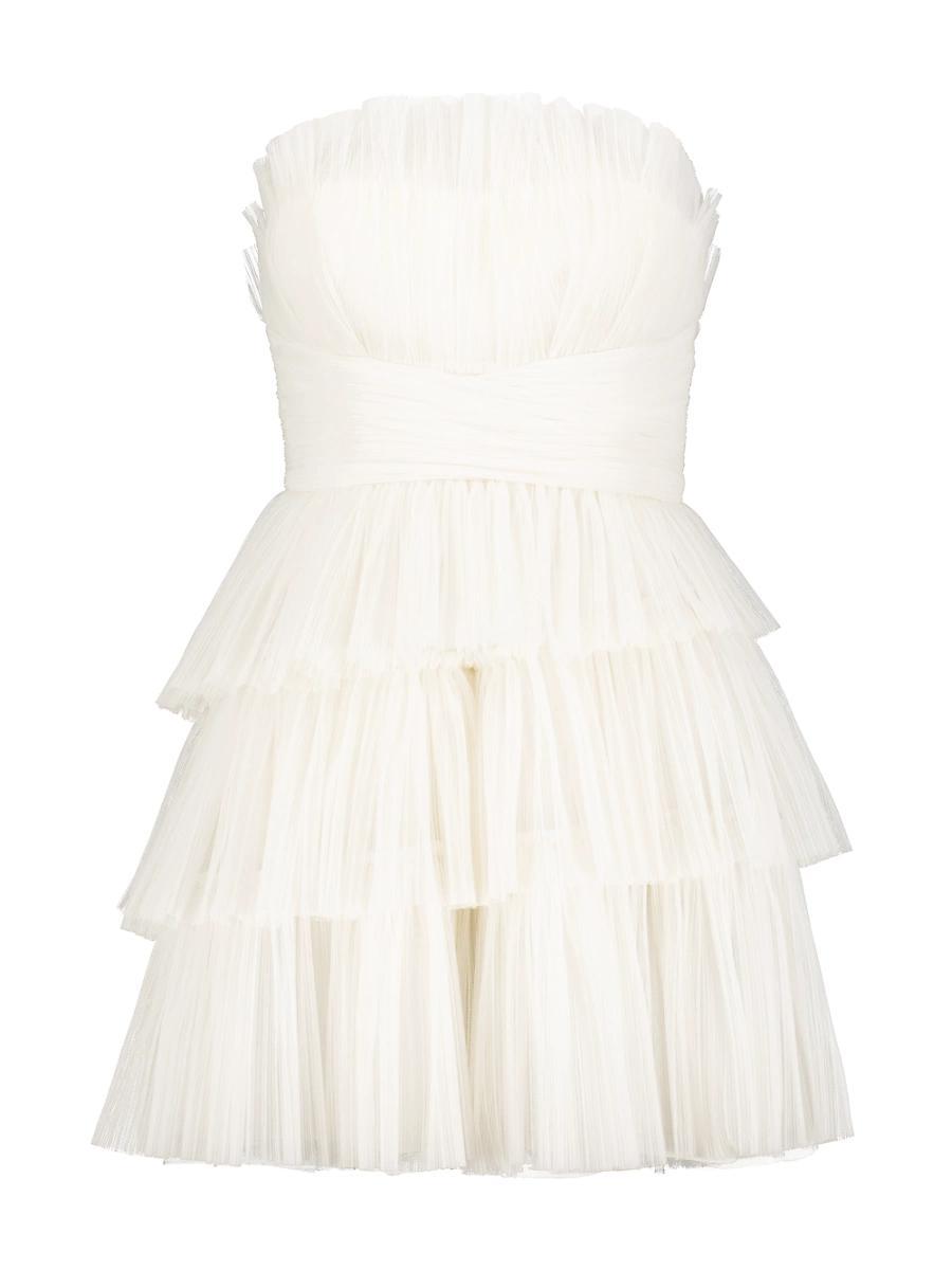 Bcbgmaxazria Strapless Tiered Tulle Mini Dress Product Image