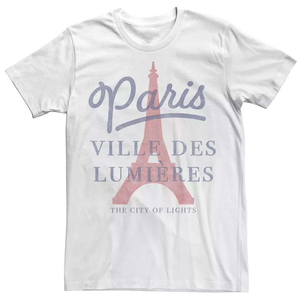 Men's Paris Ville Des Lumieres The City Of Lights Tee, Boy's, Size: Medium, White Product Image