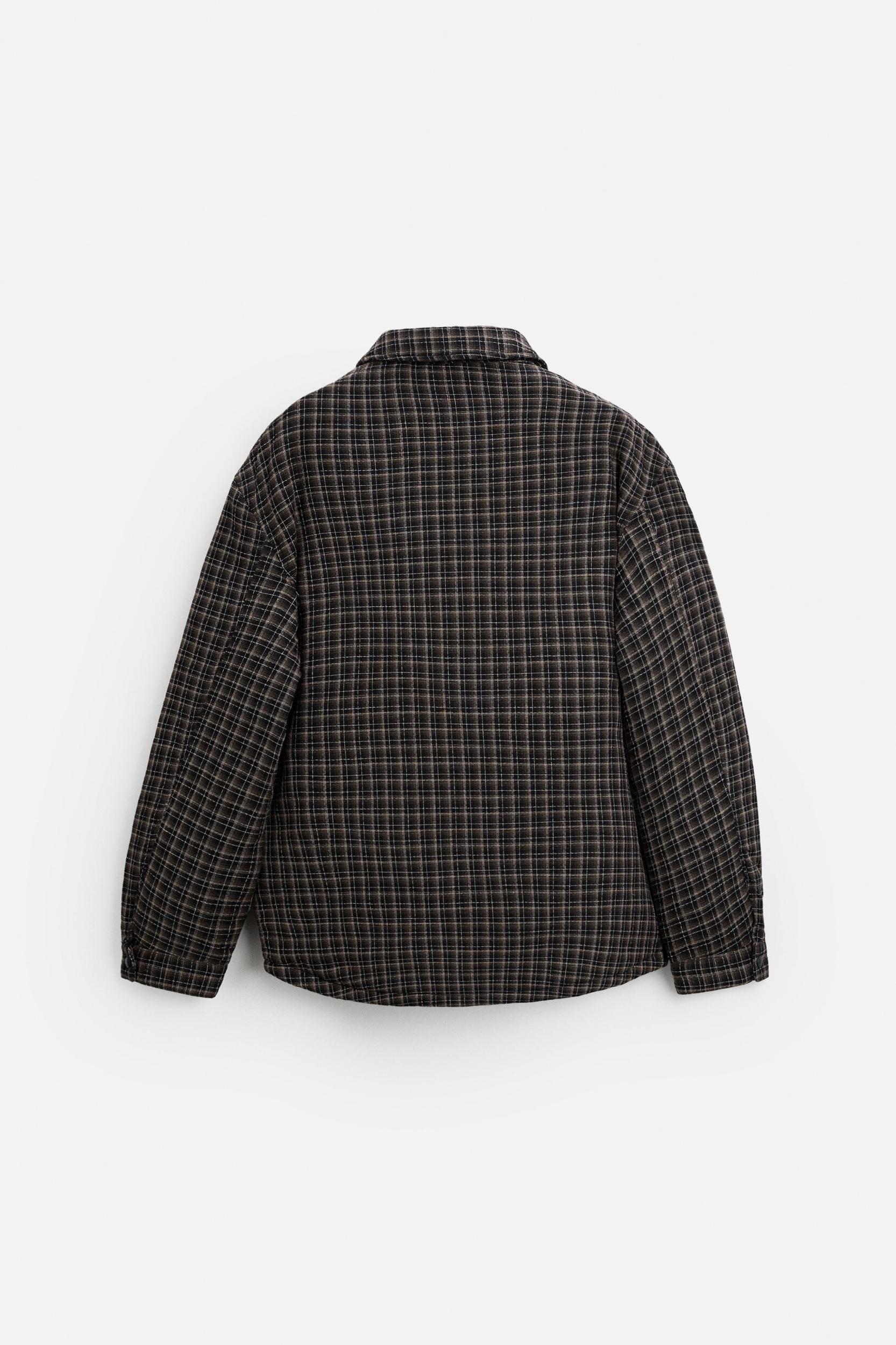 QUILTED PLAID OVERSHIRT Product Image