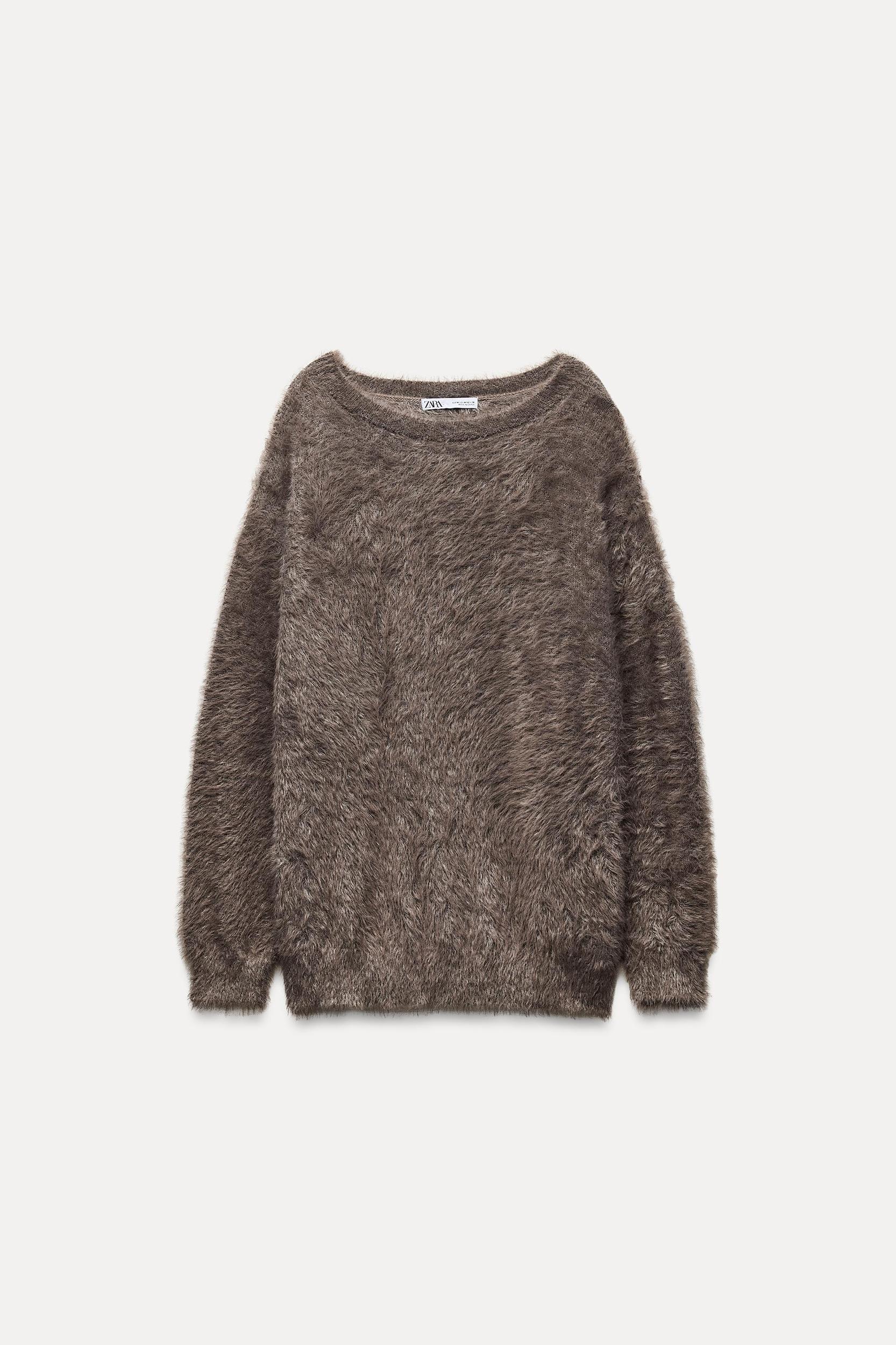 FAUX FUR KNIT SWEATER Product Image