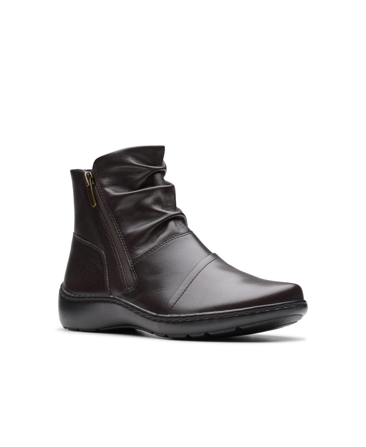 Clarks® Cora Pace Women's Leather Boots, Size: 6.5, Black Product Image