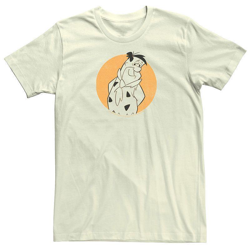 Men's The Flintstones Fred Circle Portrait Tee, Size: XL, White Product Image