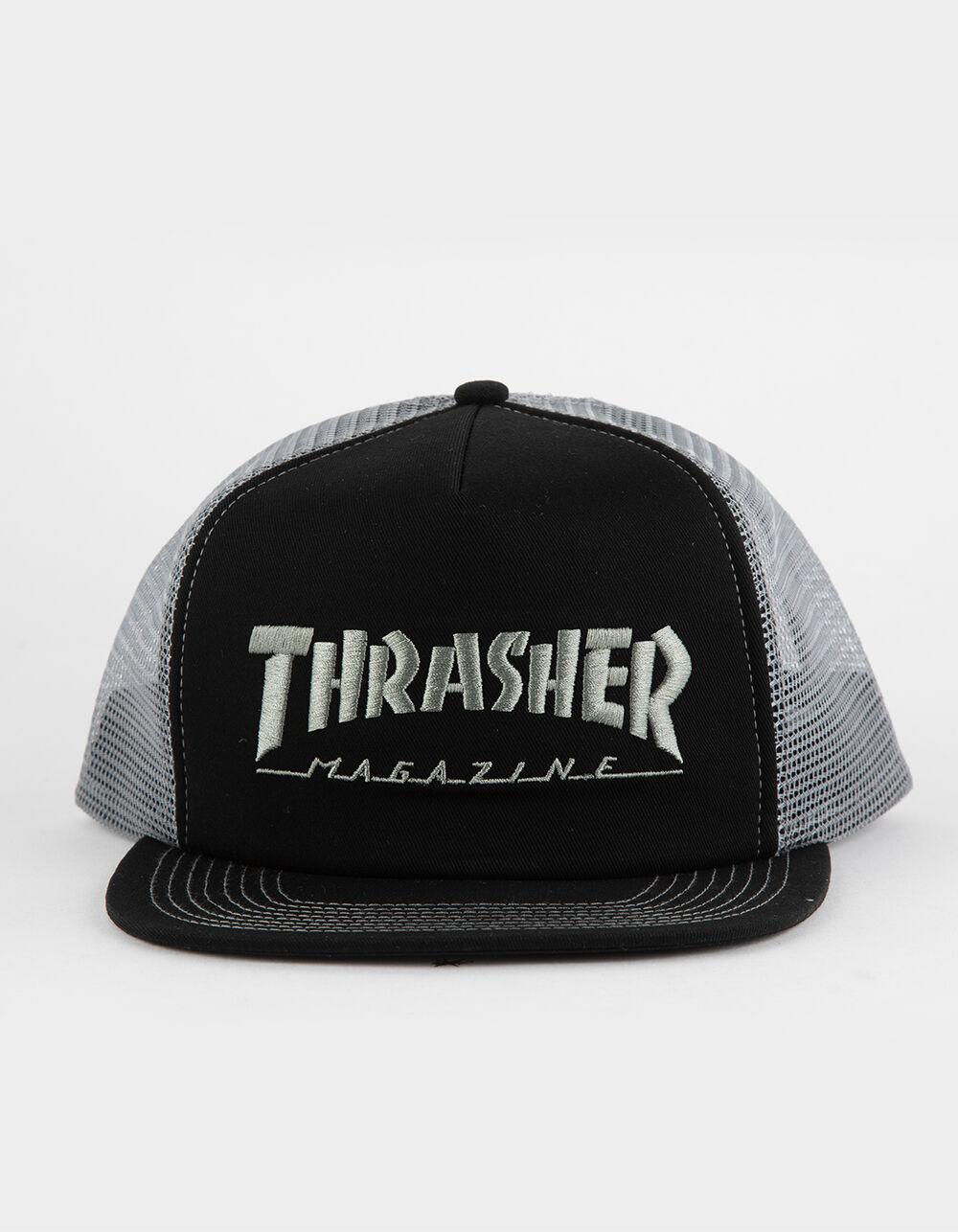 THRASHER Mag Logo Trucker Hat - BLACK COMBO Product Image