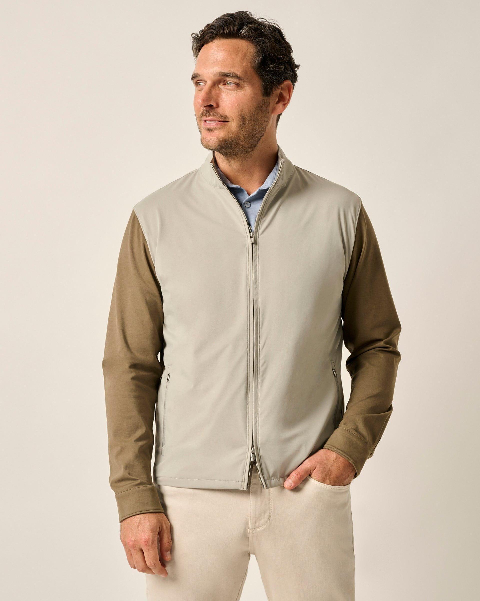 Milano Lightweight Mixed Media Jacket Male Product Image