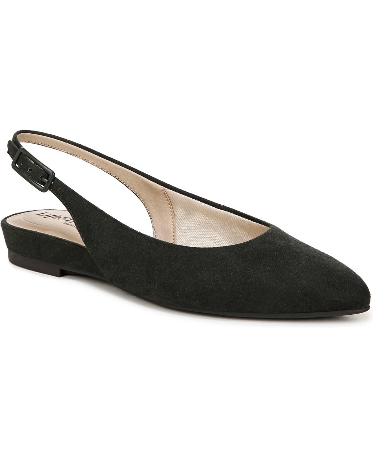 LifeStride Percy Women's Slingback Flats, Size: 5.5, Green Tartan Product Image