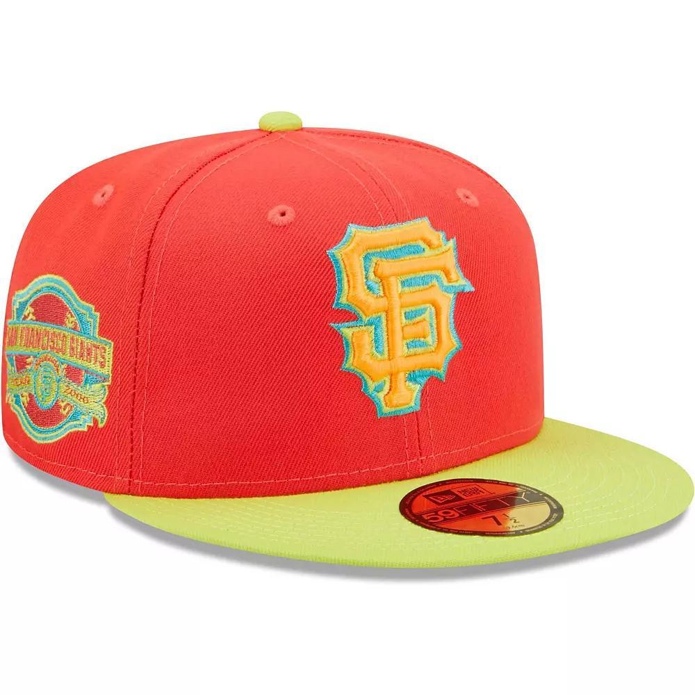 Men's New Era Red/Neon Green San Francisco Giants   Lava Highlighter Combo 59FIFTY Fitted Hat, Size: 7 7/8 Product Image