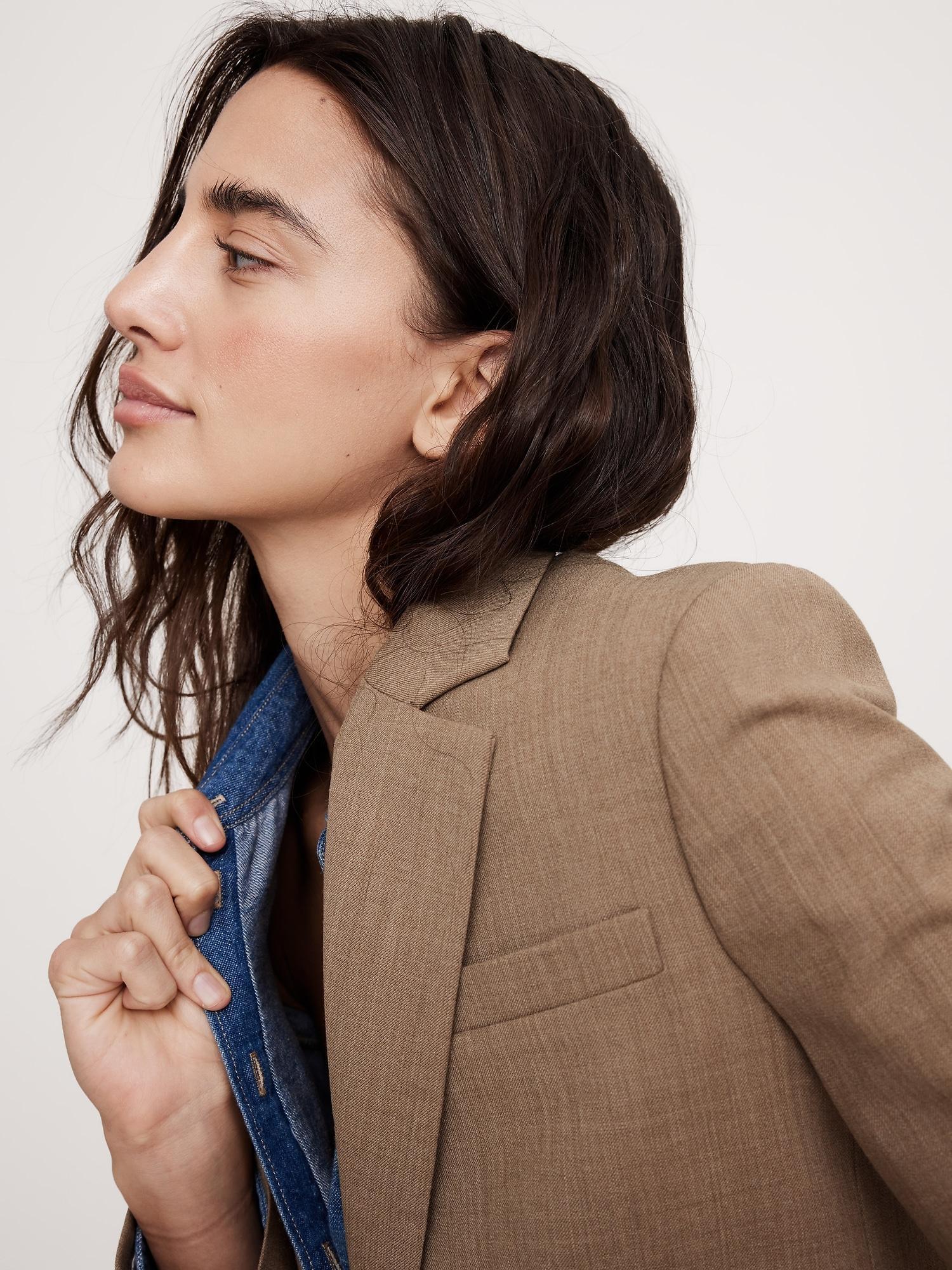 Slim Italian Wool Blazer Product Image