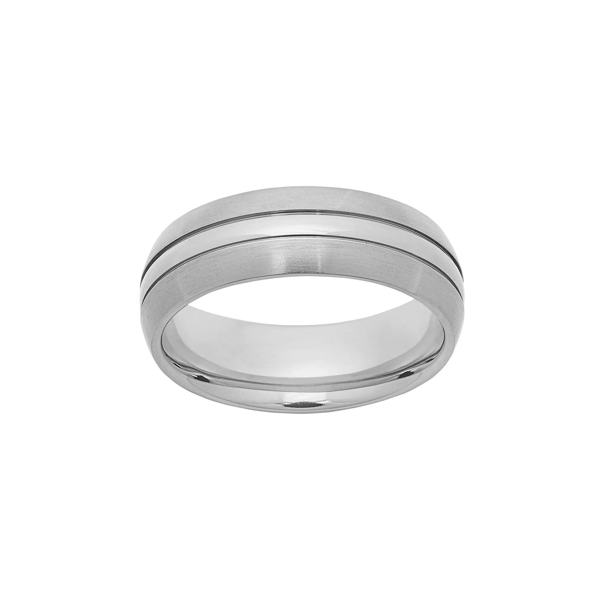 Titanium Striped Wedding Band - Men, Men's, Size: 11.50, White Product Image