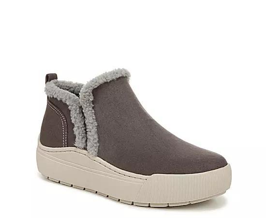 Dr. Scholls Time Off Yo Womens Cozy Ankle Boots Gray Grey Product Image