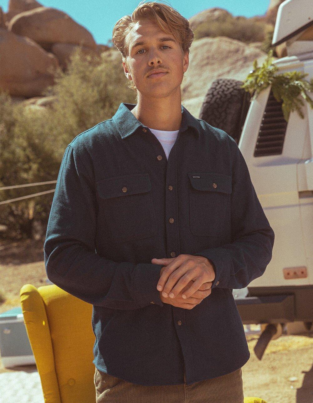 BRIXTON Bowery Mens Flannel - WHEAT Product Image