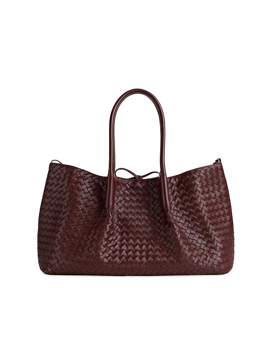 Womens Pinacoteca Reversible Intrecciato Leather Tote Bag Product Image