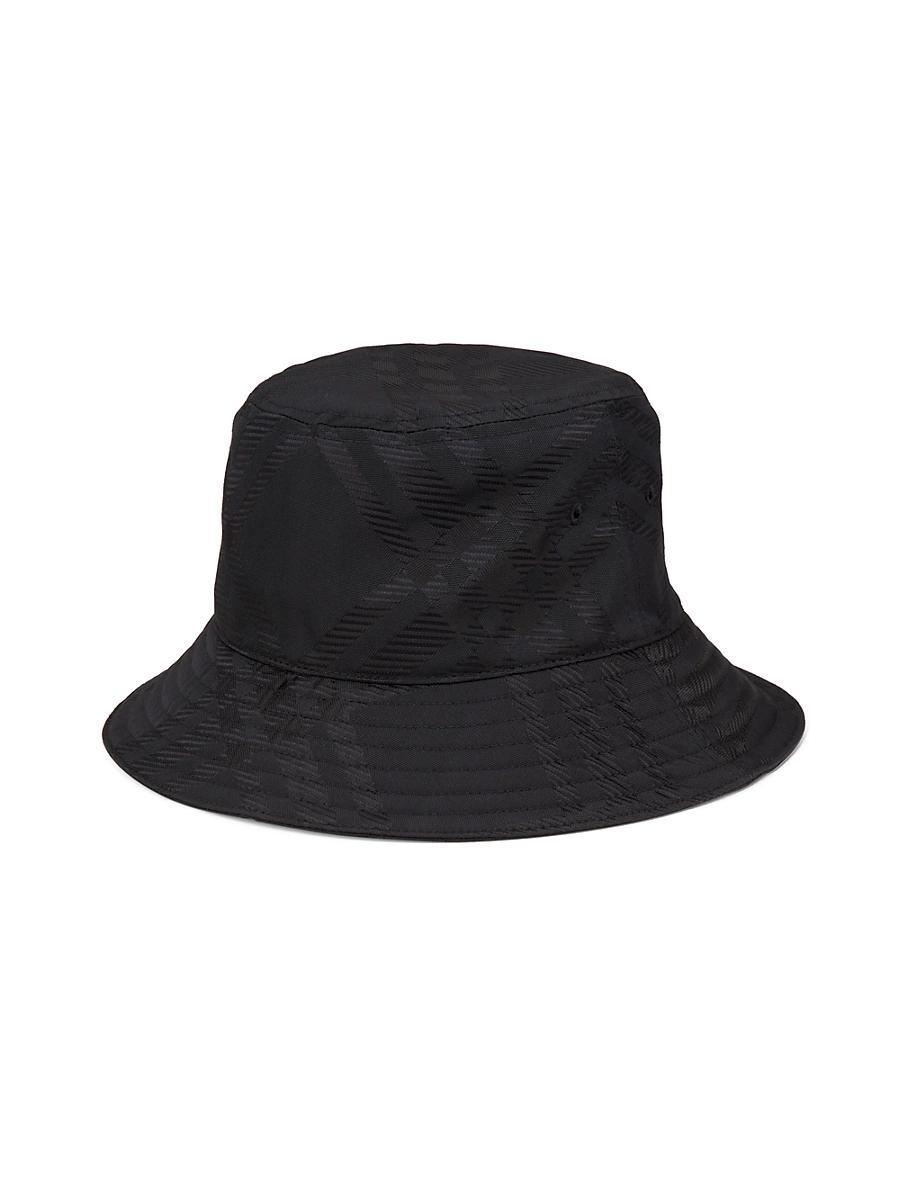 Mens Tonal Check Jacquard Bucket Hat Product Image