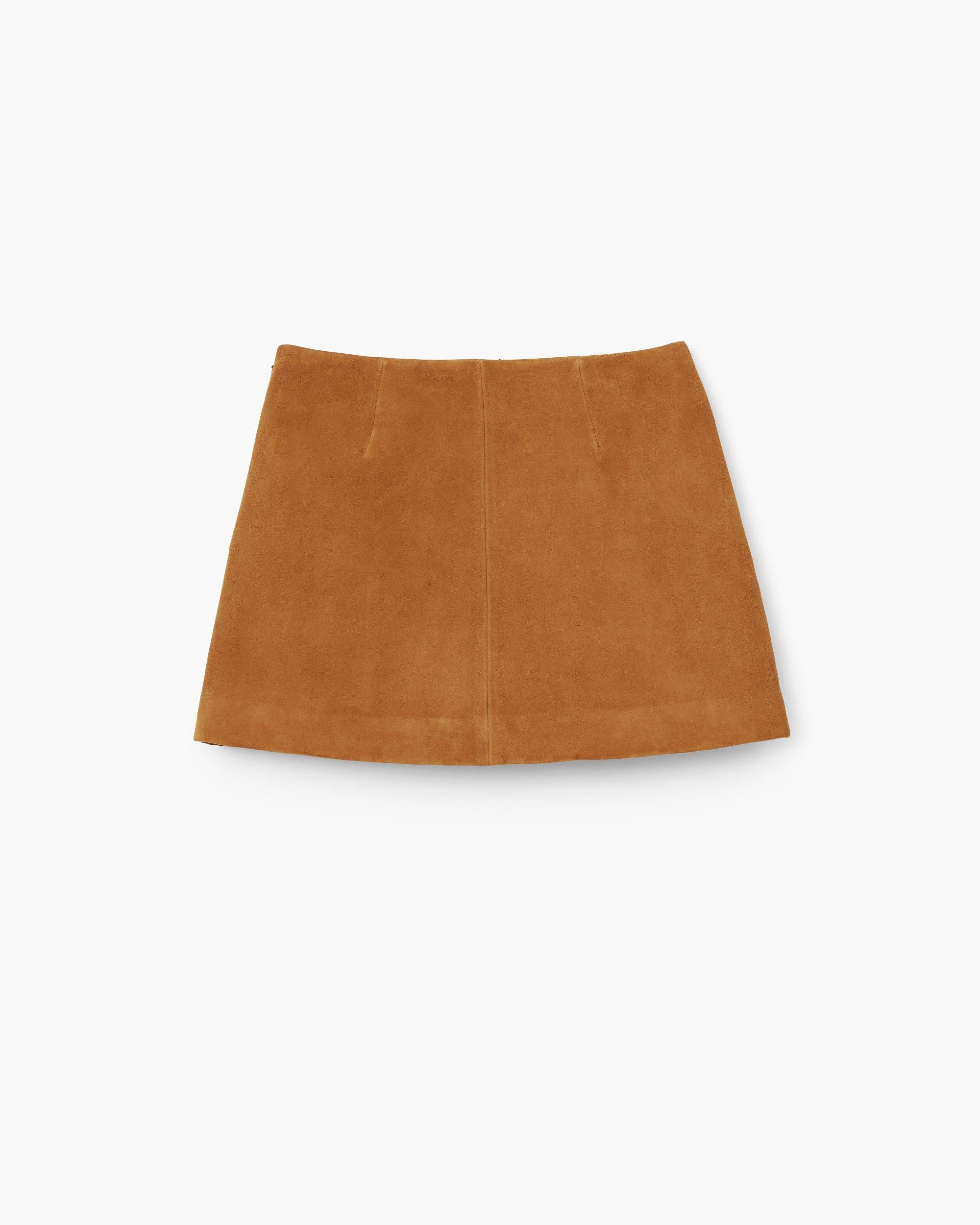Suede Box Pleat Mini Skirt Product Image