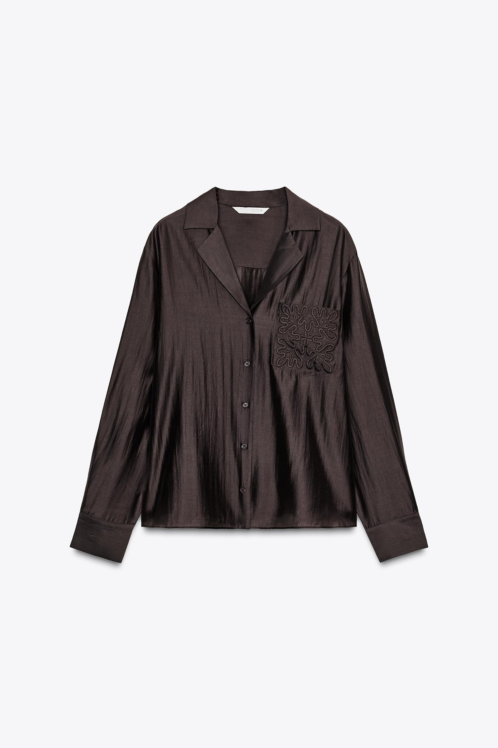 ZW COLLECTION EMBROIDERED POCKET SHIRT Product Image