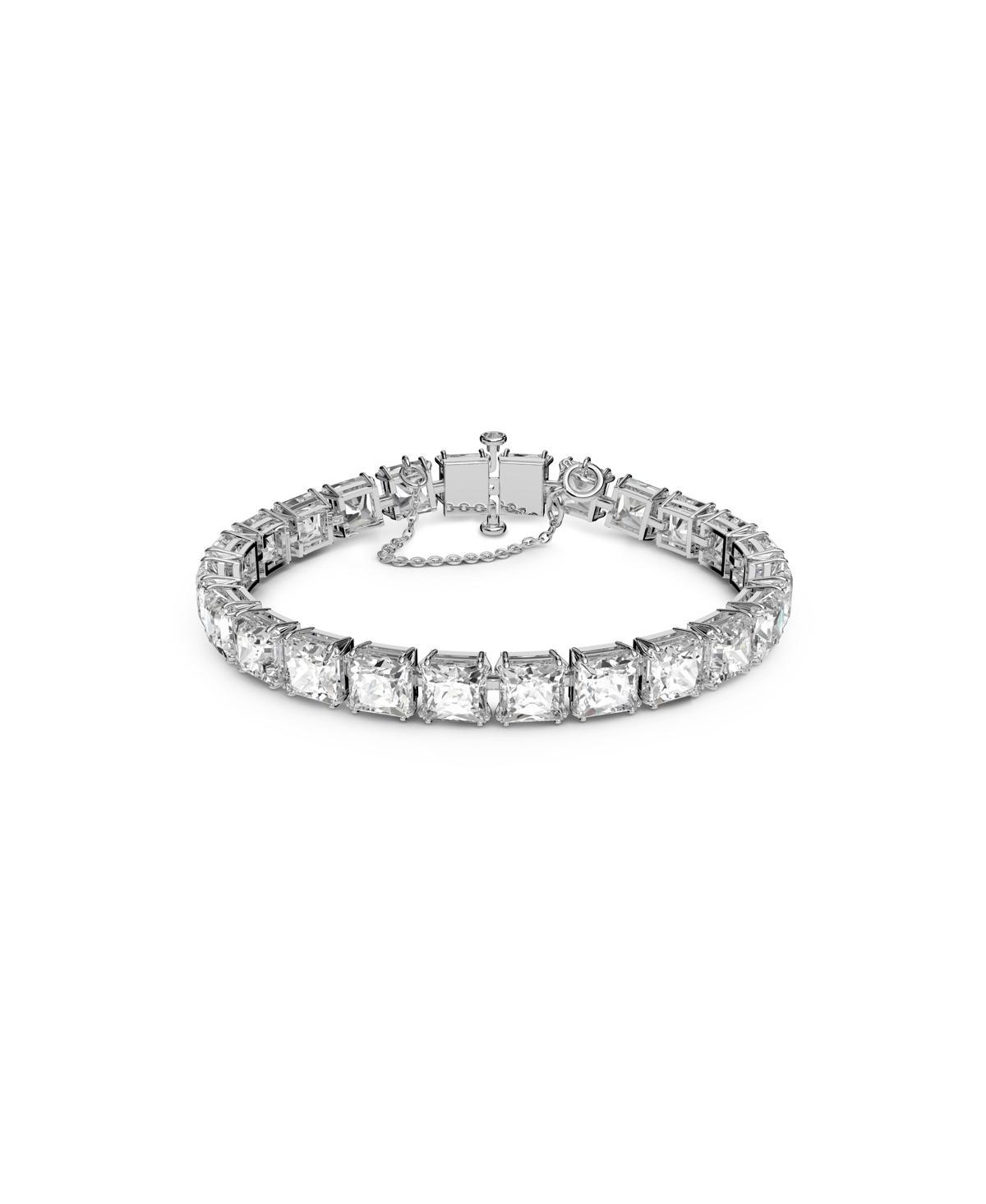 Millenia Rhodium-Plated Square-Cut Crystal Bracelet Product Image