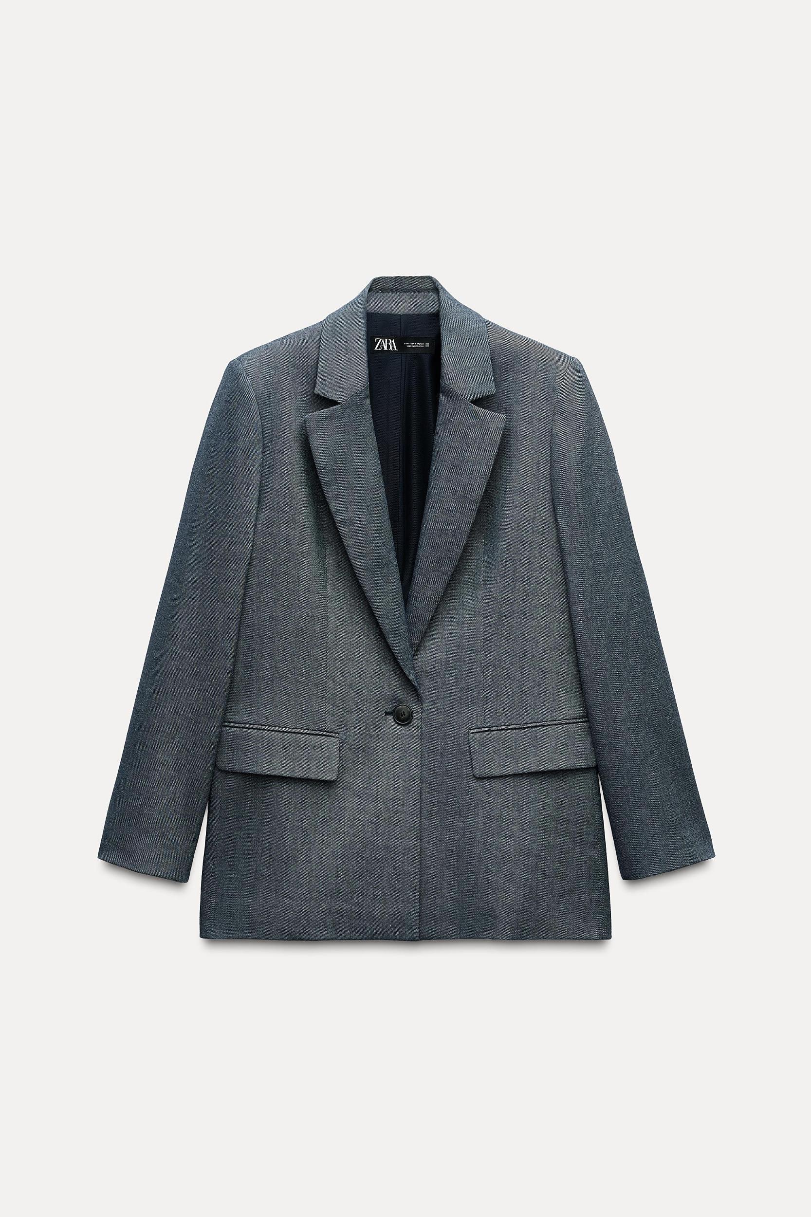 STRAIGHT CUT SHOULDER PAD BLAZER Product Image