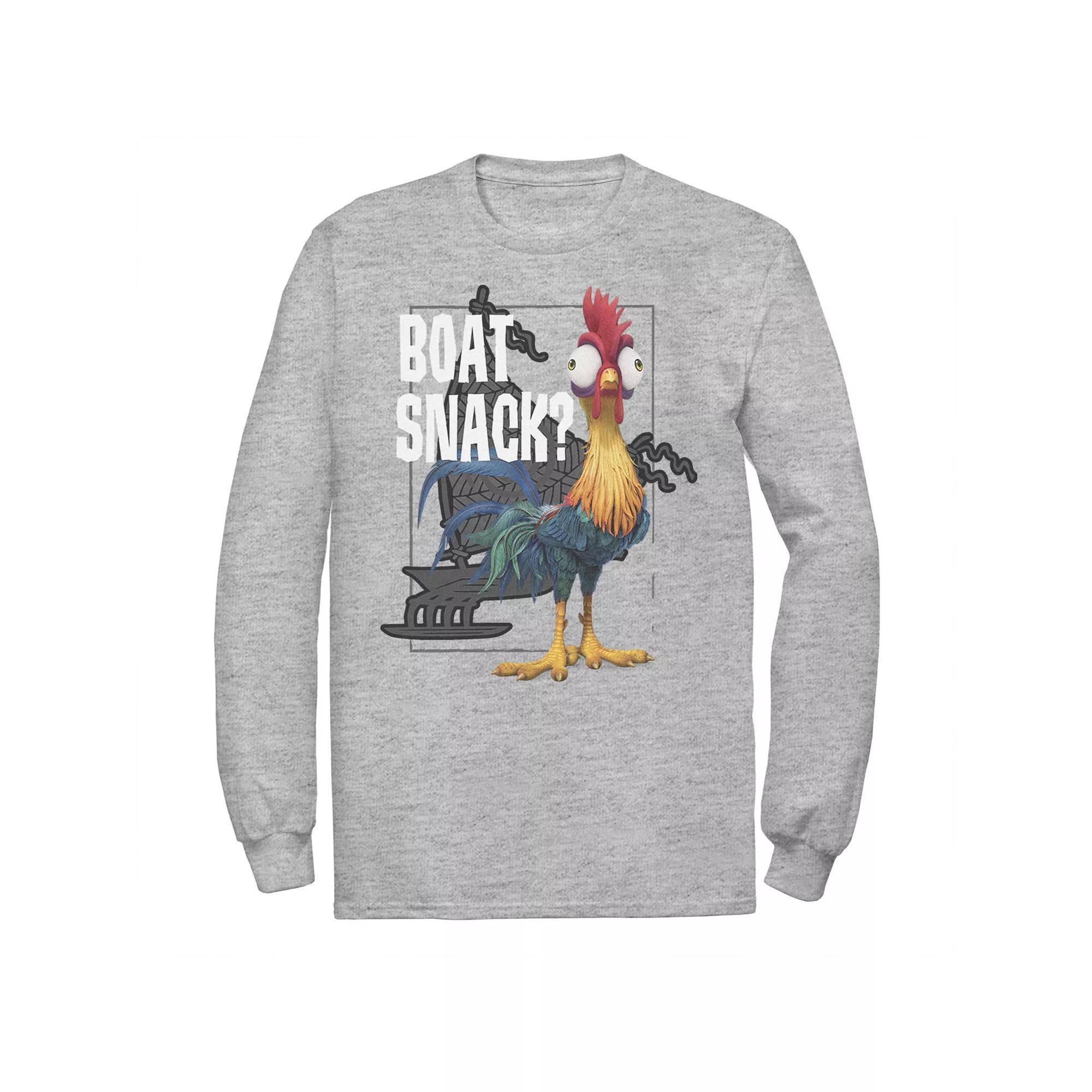 Disney's Moana Hei Hei Men's Boat Snack? Tee, Size: XXL, Athletic Grey Product Image