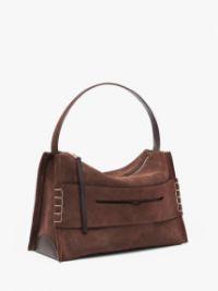 LARGE LOAFER BAG - SUEDE SHOULDER BAG in brown | JW Anderson US  Product Image