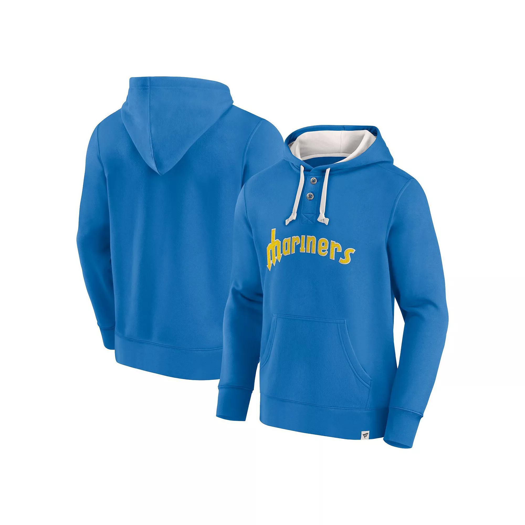 Men's Fanatics Branded Royal Chicago Cubs Plan for Adversity Henley Fleece Pullover Hoodie, Size: 3XL, Blue Product Image