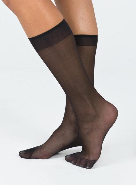 McClair Knee High Stocking Socks Black Product Image