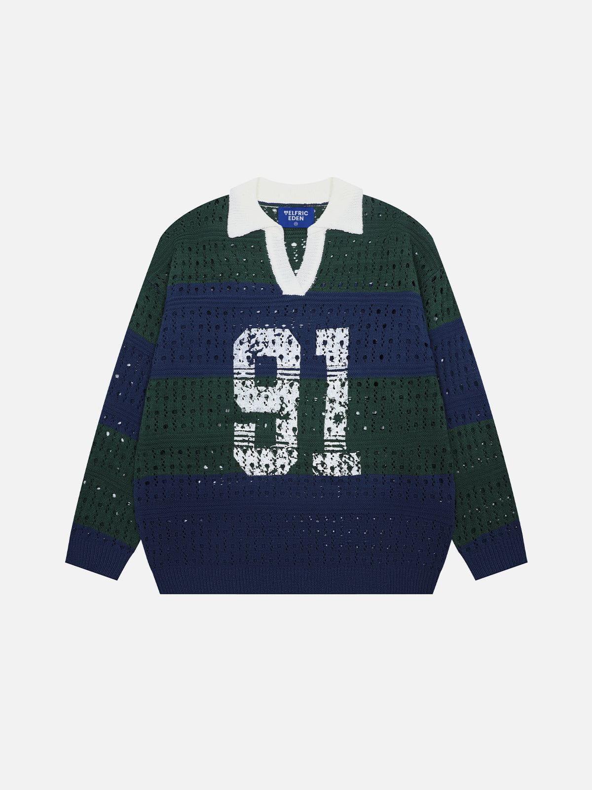 Aelfric Eden Stripe Open Knit Sweater Product Image