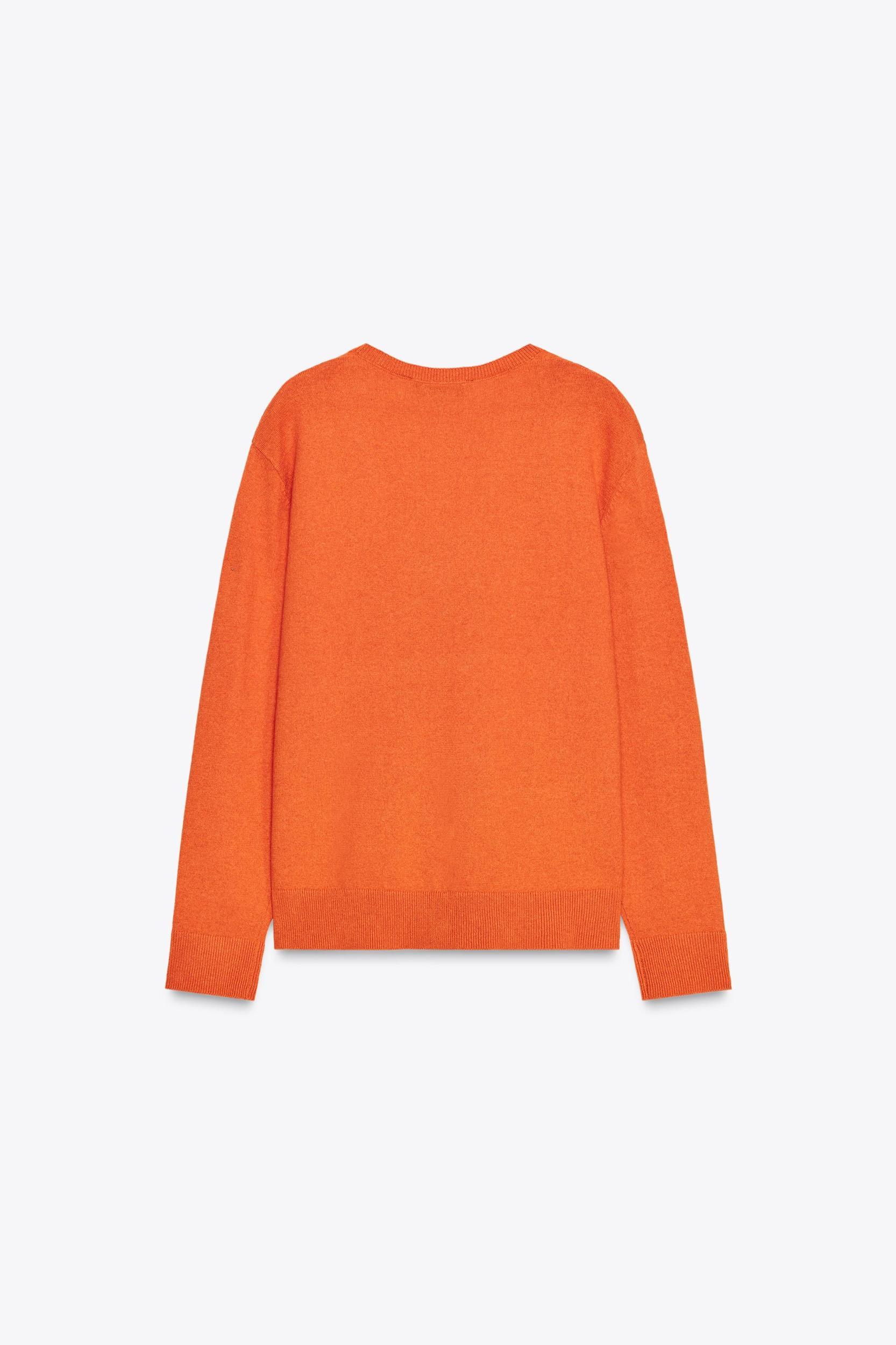 V-NECK BASIC KNIT SWEATER Product Image