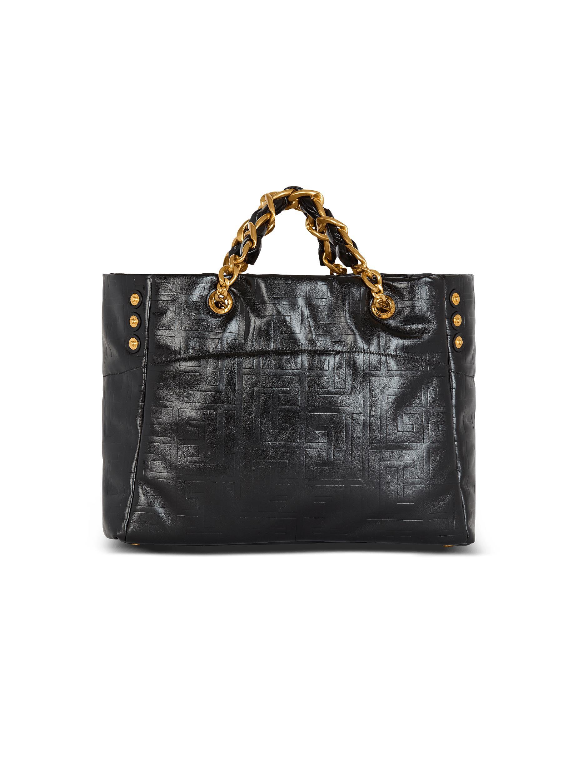 1945 Soft PB-monogrammed crinkled leather tote bag Product Image