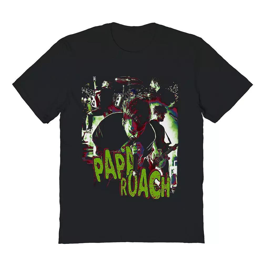 Men's Papa Roach Tour Concert Photo Graphic Tee, Size: Small, Black Product Image