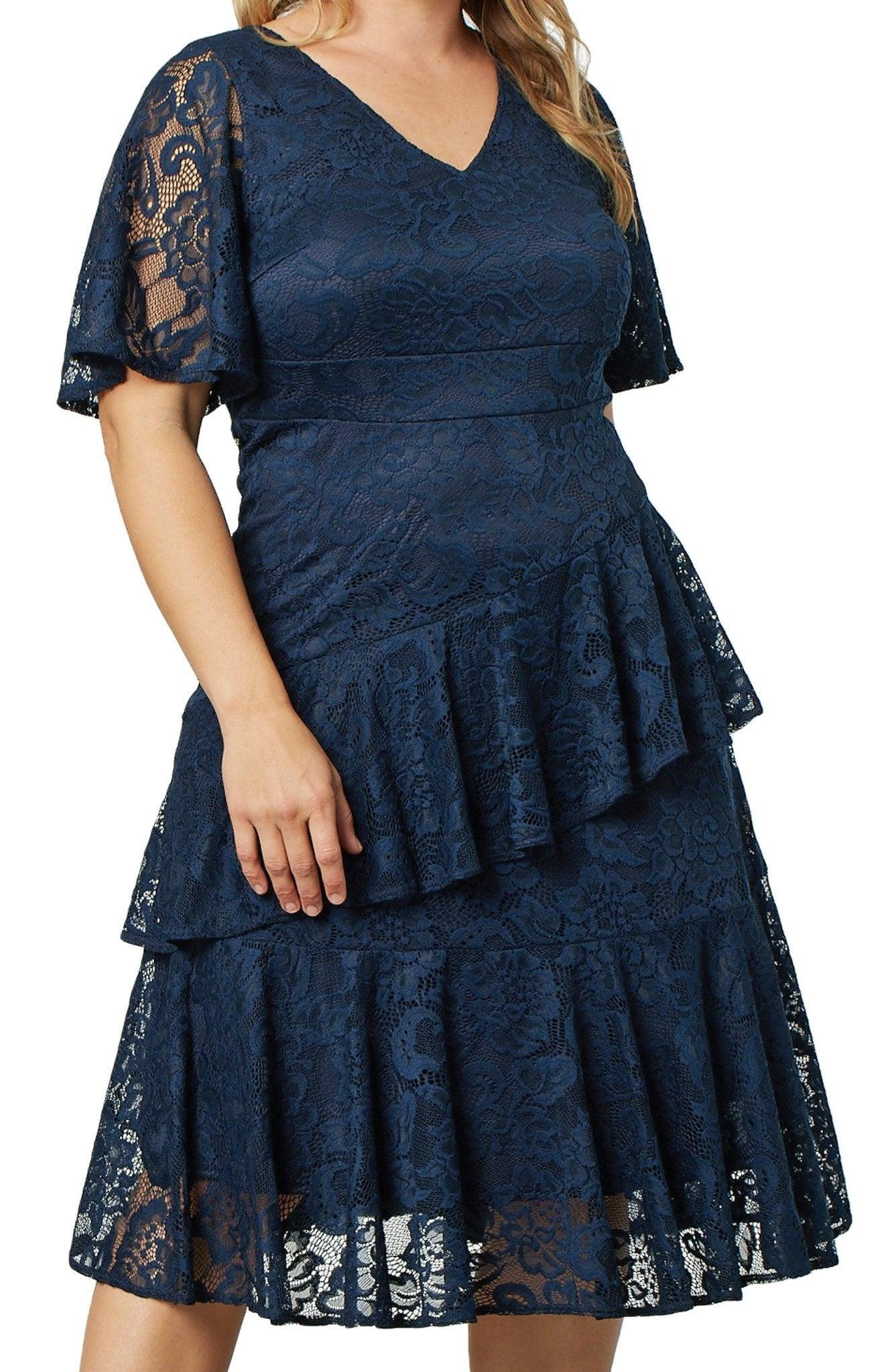 Lace Affair Cocktail Dress - Plus Product Image
