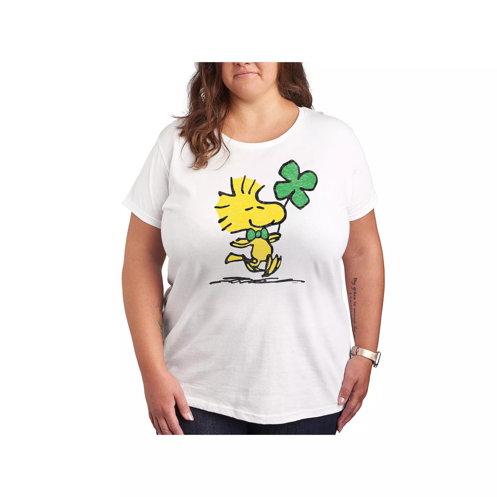 Plus Scandinavian Flowers Graphic Tee, Womens Product Image