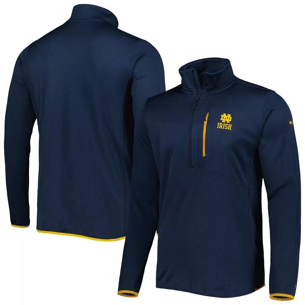 Men's Columbia Navy Notre Dame Fighting Irish Park View Omni-Wick Half-Zip Top, Size: Small, Blue Product Image