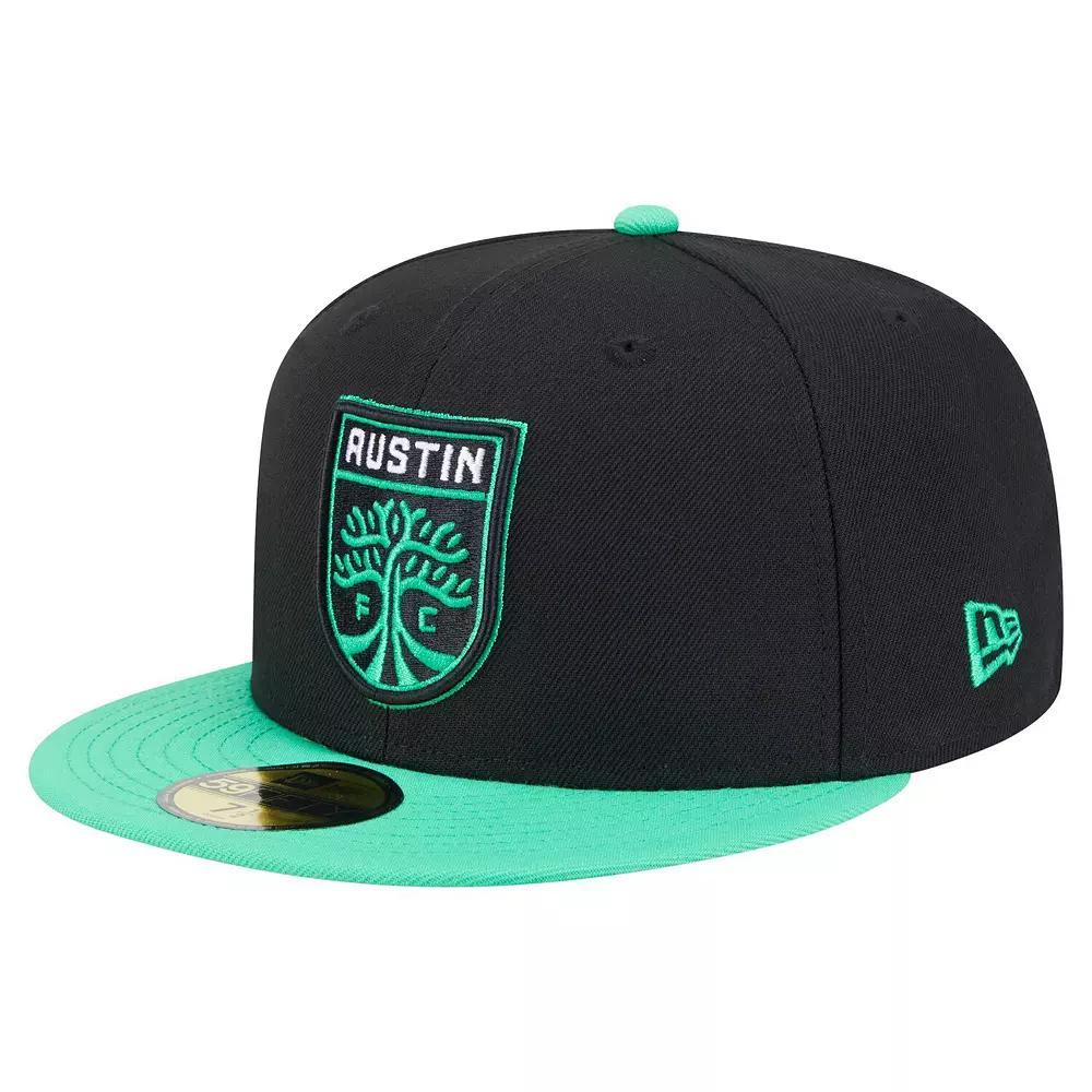 Men's New Era  Black Austin FC 2025 Kickoff 59FIFTY Fitted Hat, Size: 6 7/8, Afc Black Product Image