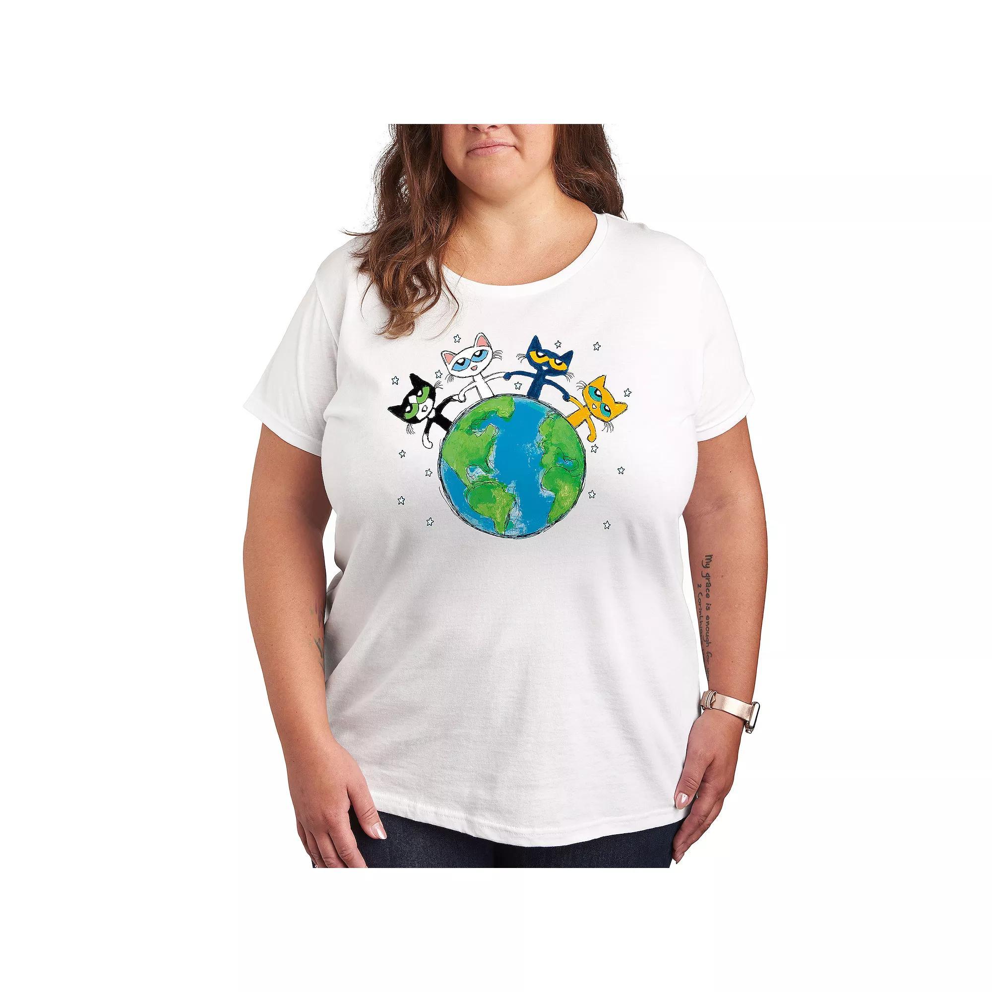 Plus Pete the Cat Diversity Graphic Tee, Womens Product Image
