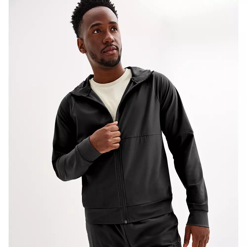 Men's Tek Gear® Performance Zip-Up Hooded Jacket, Size: Large, Canyon Dust Product Image