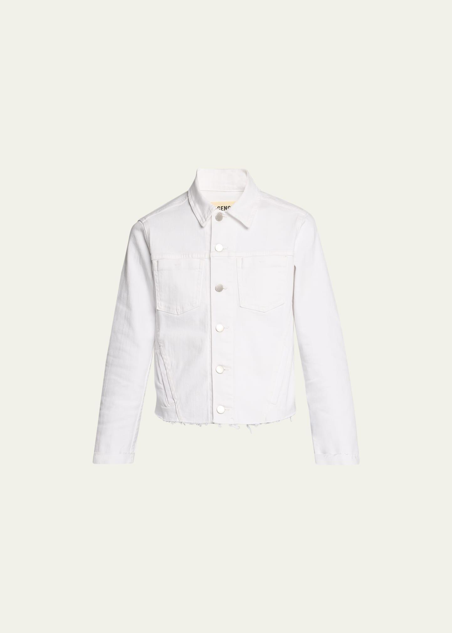 LAgence Janelle Slim-Fit Raw Denim Jacket Product Image