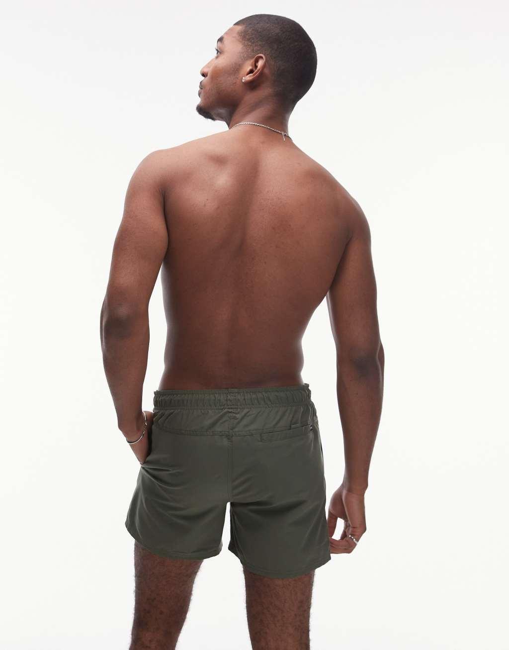 Ripcurl offset volley swim shorts in olive green Product Image