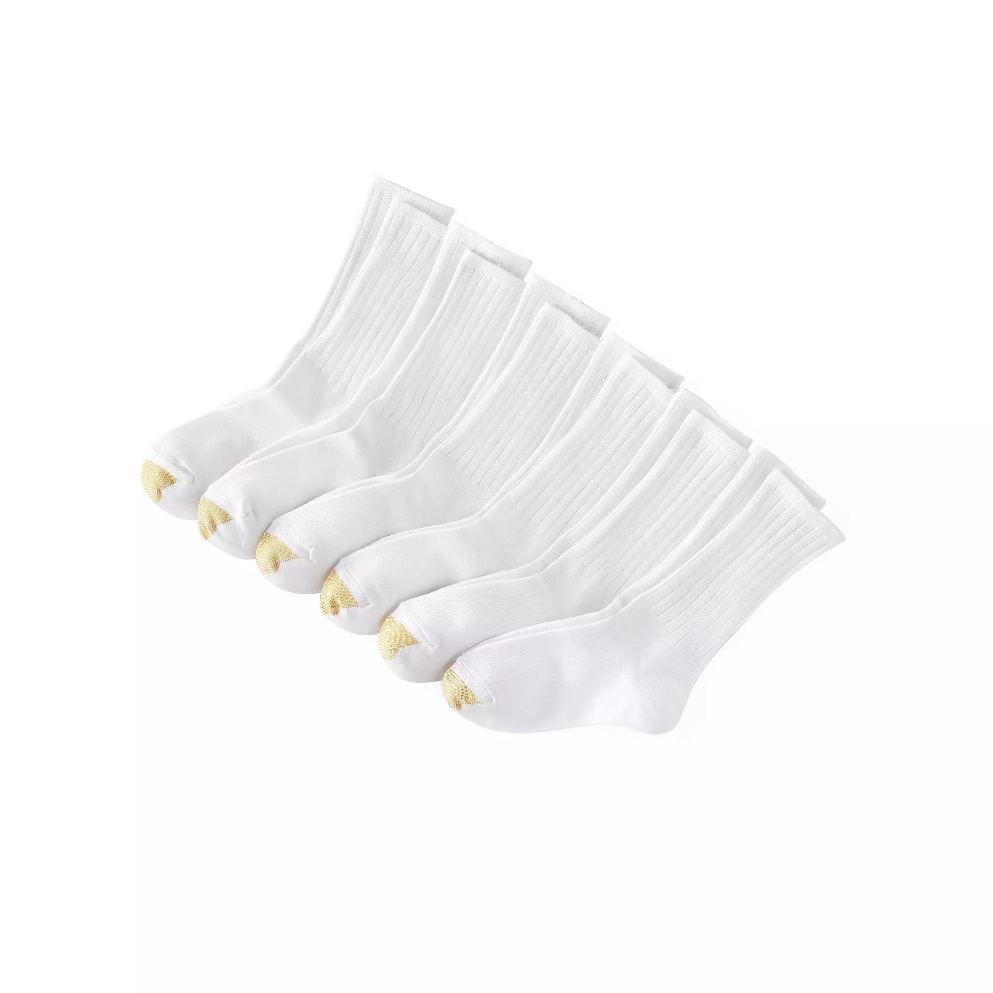 Women's GOLDTOE ® 6-pack Ribbed Crew Socks, Size: 9-11, Green Product Image