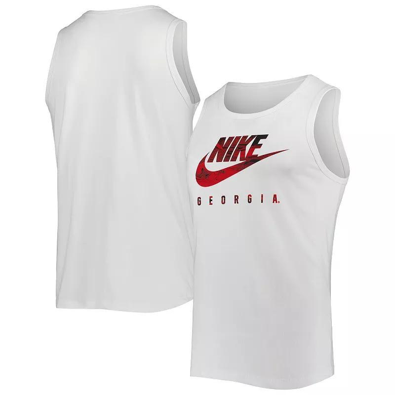 Men's Nike White Georgia Bulldogs Spring Break Futura Performance Tank Top, Size: XL Product Image