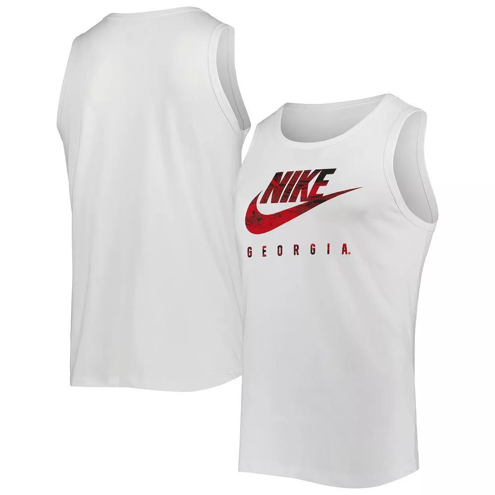 Men's Nike White Georgia Bulldogs Spring Break Futura Performance Tank Top, Size: XL Product Image
